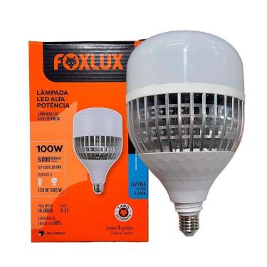 Imagem de Lâmpada LED Foxlux Alta Potência 100W 6500K E27