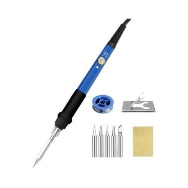 Imagem de Kit De Ferro De Solda Ajustável De Temperatura 60W Com Mini Cabo, Ferr