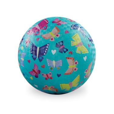 Imagem de Crocodile Creek Rubber Playground Ball, Ships Inflated, PVC-Free, Durable Design for Outdoor Games and Active Ball Sports, for Kids Ages 3 Years and Up, 5" Butterflies