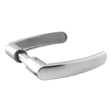 Imagem de Maçaneta para Fechadura Porta de Casa 86617 Cromada Aliança Cor Inox -