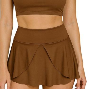 Imagem de Short Saia Esportiva de Cintura Elástica com Bolsos Flor- c13 FLOR - B