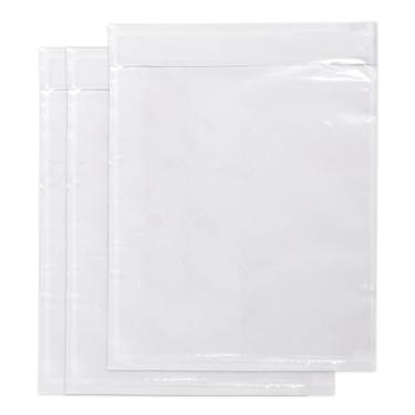 Imagem de iMailer - 200 unidades de 24 x 30 cm - Envelopes de plástico transparente com selo autoadesivo para guias de remessa e notas fiscais
