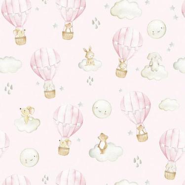 Imagem de Papel De Parede Animais Infantil Aquarela Adesivo Lavável Autocolante 