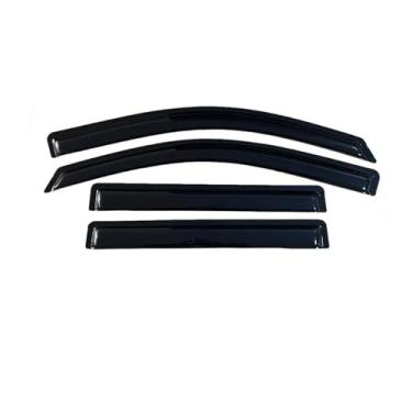 Imagem de GRJQRKHZ Defletor de janela lateral do carro para c&hevrolet Tahoe GMT950 2015-2020 Viseira de porta Weathershied vento sol proteção chuva janela lateral defletores de vento