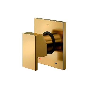 Imagem de Acabamento Monocomando Chuveiro E Ducha Higiênica Docol New Edge Base Deca 90021756043 Ouro Polido Ouro Polido