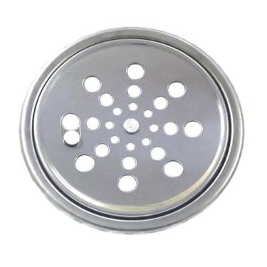 Imagem de Grelha redonda com fecho e caixilho 10cm aço inox clarinox 100mm