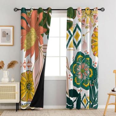 Imagem de Cortinas Blackout Tyrot Boho Floral 100% Blackout 214x213cm