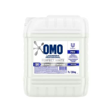 Imagem de Sabão Líquido Concentrado OMO Lavanderia Profissional Perfect White 7L