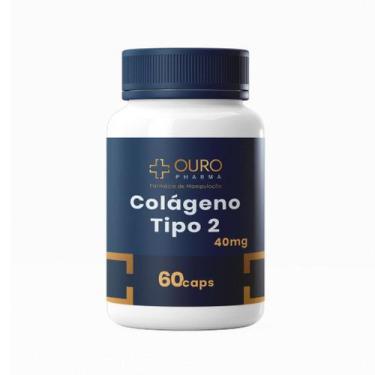 Imagem de Colágeno Tipo II 40mg Matéria Prima Importada - Ouro Pharma, 60 Cápsul