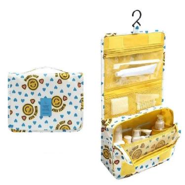 Imagem de Frasqueira Necessaire Bolsa De Viagem Cabide Organizador Cosmeticos Maquiagem Maleta Com Gancho Academia