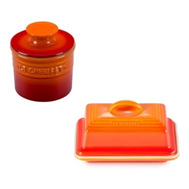 Imagem de KIT LE CREUSET POTE DE MANTEIGA E MANTEIGUEIRA ESTILO EUROPEU 17,5CM EM CERÂMICA