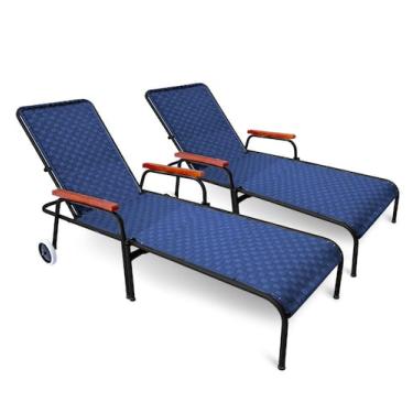 Imagem de Kit 2 Cadeiras Espreguiçadeiras Piscina Reclinável Acquaflex - Type De