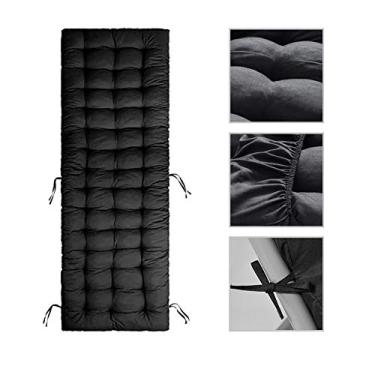 Imagem de GLOGLOW Outros Móveis e Acessórios Almofada 170 X 53 X 8cm, Almofada de Espreguiçadeira à Prova de água Com Alças Antiderrapantes Reclinável Externa para Móveis de Jardim Ao Lado da Piscina Interno