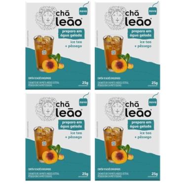 Imagem de Chá Leão Preparo em Agua Gelada Ice tea Pessego - 40 Sachês