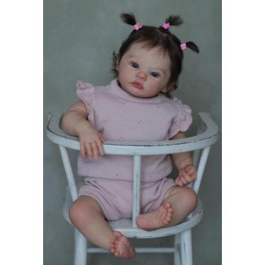 Imagem de Boneca Reborn Baby Doll Pinky Lifelike Vinil Silicone 48 cm 1,2 kg - P