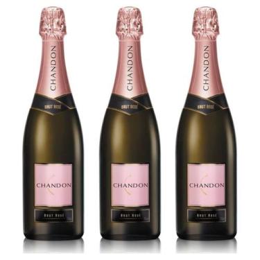 Imagem de Kit 03 Unidades Espumante Chandon Brut Rosé 750ml