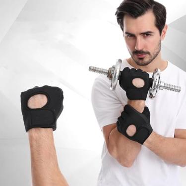 Imagem de Luvas de meio dedo para ciclismo esportivo masculino e feminino, escalada, corrida de montanha, tiro ao ar livre, preto, GG