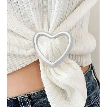 Imagem de 2 peças, clipes de camiseta, gravatas, cachecóis de metal, para cachecol de seda, camiseta para mulheres, acessórios de festa com formas variadas, Diameter: 25mm, Metal, Sem pedras preciosas