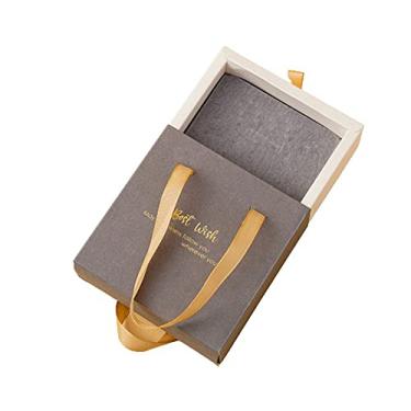 Imagem de Caixas de presente de joias com alça, caixas de joias vazias pequenas caixas de presente caixa de papelão para embalagem de joias (cinza)