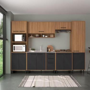 Imagem de Cozinha Completa Modulada 6 Peças Com Gabinete Para Pia Havana Multimó