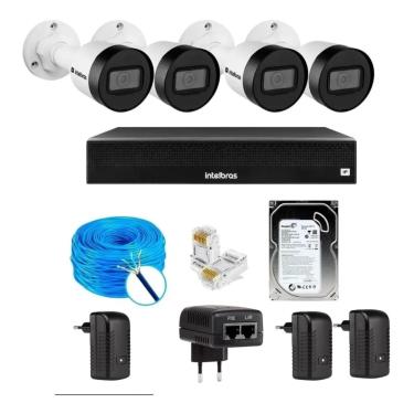 Imagem de Kit Cftv 4 Câmeras Ip Intelbras Vip 1130 Nvd Intelbras 1404