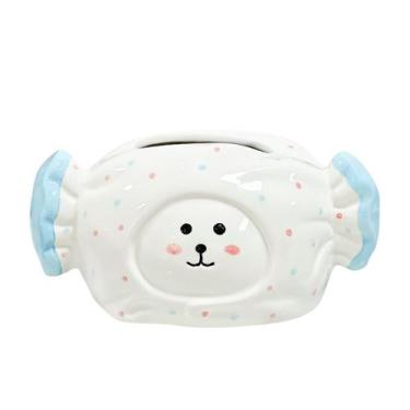 Imagem de Tampa de caixa de lenços Ceramic Candy Bear Design 23x14x10,5 cm - Yiw