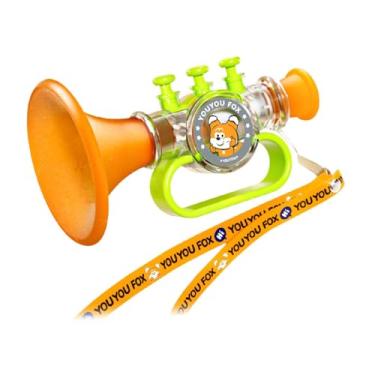 Imagem de menolana Apito de brinquedo em formato de trombeta, alto-falante pequeno, barulho engraçado, desenvolvimento sensorial para crianças, meninos e meninas,