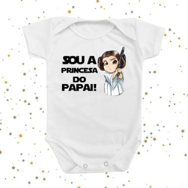 Imagem de Roupinha Body de Bebê Temático Sou a Princesinha do Papai Menina Prese