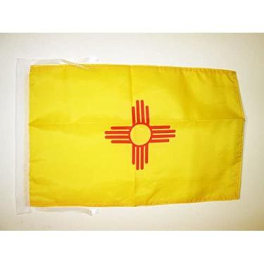 Imagem de Cabos da bandeira do Novo México 45.7 cm x 12'' - Bandeira do estado americano de Nouveau-Mexique PEQUENAS 30 x 45 cm - Faixa 45.7x30.5 cm - AZ FLAG