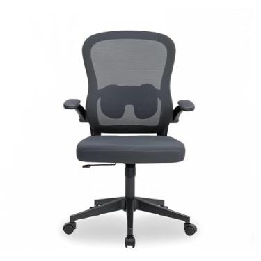 Imagem de Cadeira de Escritório Executiva Base Preta com Rodinha Fortt Linea Cinza - CSF20-CZ