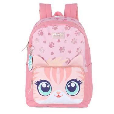 Imagem de Mochila Escolar Infantil Bolsa Costas Menina Up4you Cute Pet, Rosa
