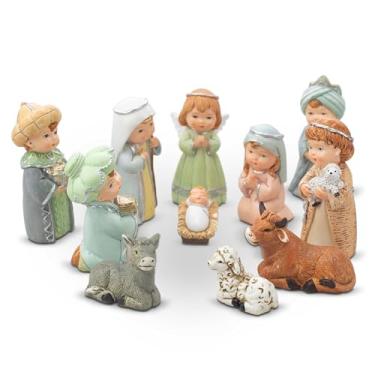 Imagem de Presépio Infantil Importado Resina 11 Peças 10 cm