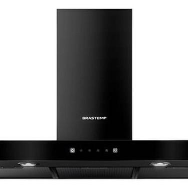 Imagem de Coifa De Parede 90Cm Black Inox Vidro Touch 220V - Brastemp