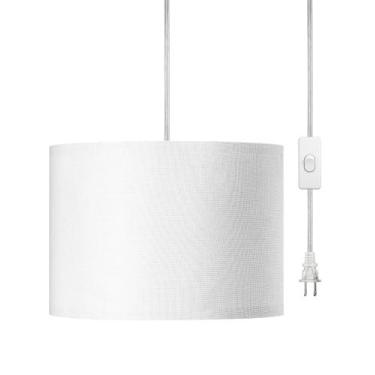 Imagem de Luminária pendente suspensa DEWENWILS Plug in Cord 15 pés branca