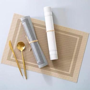 Imagem de KIT 4 e 6 Jogo Americano Sousplat Mesa Posta Jantar Contém Jogo de Mesa Design(DOURADO 2,KIT 6)