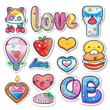 Imagem de Adesivo Decorativo Infantil Kawai Para Quarto e Caderno - Conjunto de Estilo Fofo e Colorido 40x40cm