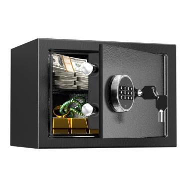 Imagem de CDC DIGI Cofre seguro de 2 metros cúbicos, cofre de segurança digital antirroubo com teclado eletrônico e chave, cofres à prova de fogo para documentos domésticos, medicamentos de armas de fogo