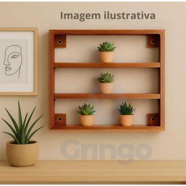 Imagem de Expositor Pequeno de Esmaltes em MDF  3 Prateleiras  Vai Montado - A L