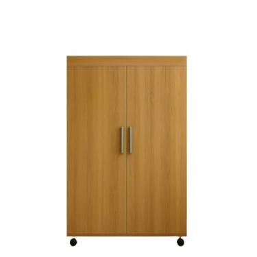 Imagem de Armário Multiuso Slim 2 Portas com Rodízios(FREIJÓ)