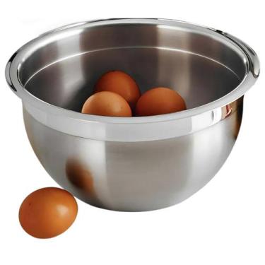 Imagem de Tigela Bowl Inox Bacia Cumbuca Receita Preparo Versatil Armazenamento 