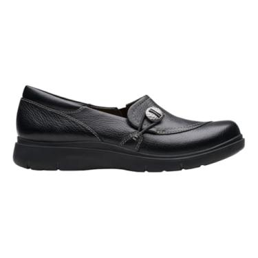 Imagem de Clarks Tênis feminino Certina Ease Slip-On, Couro preto, 11 Wide