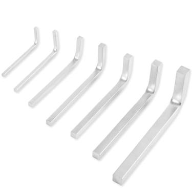 Imagem de Conjunto de 7 chaves de cabeça quadrada, 3/4/5/6/7/8/10 mm em forma de L em aço cromado vanádio, kit de chaves de fenda quadradas, ferramenta de chave quadrada para parafusos de bolso