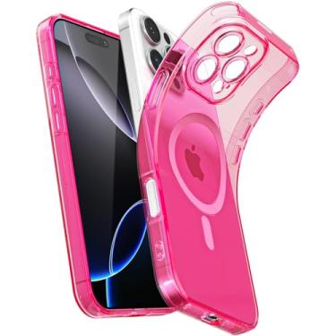 Imagem de Svanove Capa transparente macia para iPhone 16 Pro Max, fina magnética, compatível com Magsafe Minimalista Ultra Fina Transparente Silicone SafeCase, Não Amarelecimento Borracha TPU Mag Safe Cover