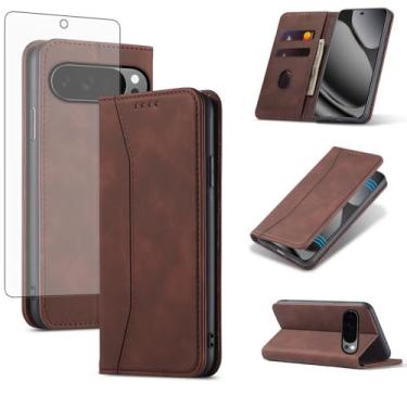 Imagem de Asuwish Capa carteira flip para celular Google Pixel 10 Pro XL com protetor de tela de vidro temperado, fecho magnético, suporte para cartão de crédito, suporte para celular, acessórios Pixel10 10Pro