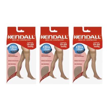 Imagem de Kit com 3 Pares de Meias Kendall Sem Ponteira 1712 Média Compressão Me