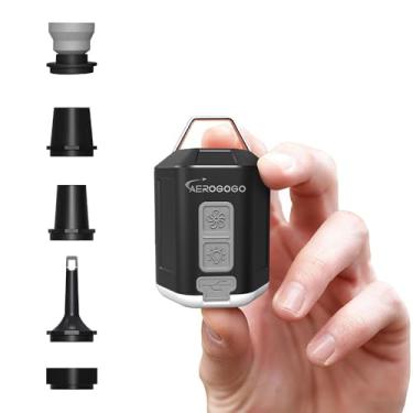 Imagem de Aerogogo GIGA Pump 4 Mini bomba de ar 4,2 kPa com lanterna de acampamento bomba de ar portátil, inflador de ar recarregável pode esvaziar, inflador de viagem para colchão de ar cama, anéis de natação
