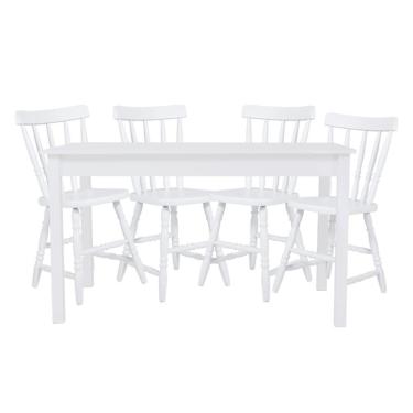 Imagem de Mesa De Jantar Ditália Com 4 Cadeiras Ja-225 Branco