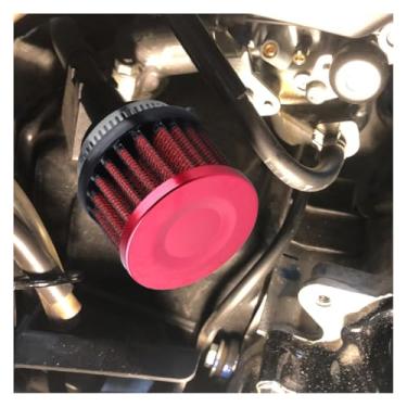 Imagem de DUSCOKE Filtro de entrada de ar para carro de 2,5 cm, limpador de filtro de ar frio do cárter automático de 25 mm com braçadeira ajustável, tampa de válvula de ventilação universal para carro