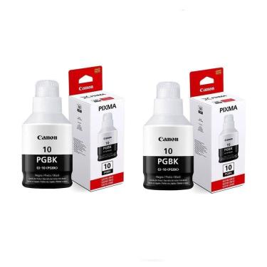 Imagem de Kit Tintas Canon Gi-10 2un Preto Gi10 G10 autêntico G6010 G7010 Gm2010 Gm4010