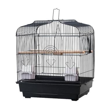 Imagem de GarveeHome Gaiola de pássaro pequena com rodas, gaiola de periquito de 111 cm com suporte superior, transportador de pássaros 3 em 1 para periquitos, canários, periquitos, calopsitas, periquito